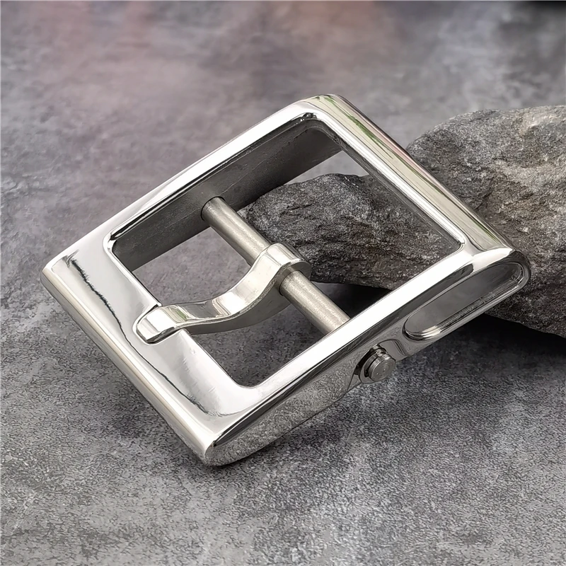 Luxury Stainless Steel Belt Buckle For Men Belt Leather Craft Clip Men Waist Western Belt Buckle 40mm Big Buckle Belt Man SK0015