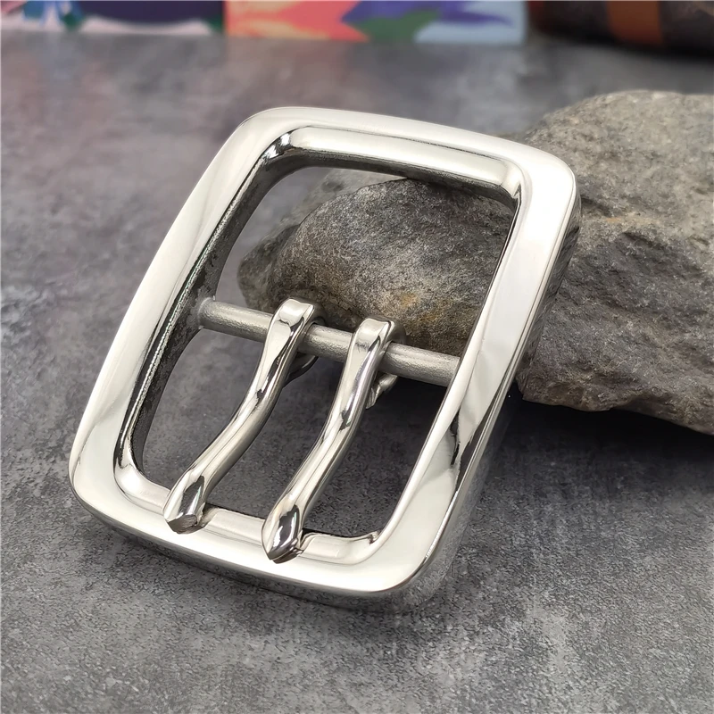 Luxury Stainless Steel Belt Buckle For Men Belt Leather Craft Clip Men Waist Western Belt Buckle 40mm Big Buckle Belt Man SK0015