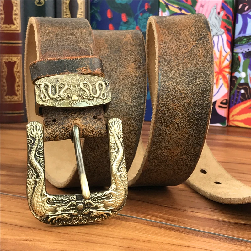 Heavy Solid Brass Belt Buckle For Men Belt Vintage Belt Buckle 40mm Leather Craft Diy Retro Cowboy Buckle Belt Men BK0547