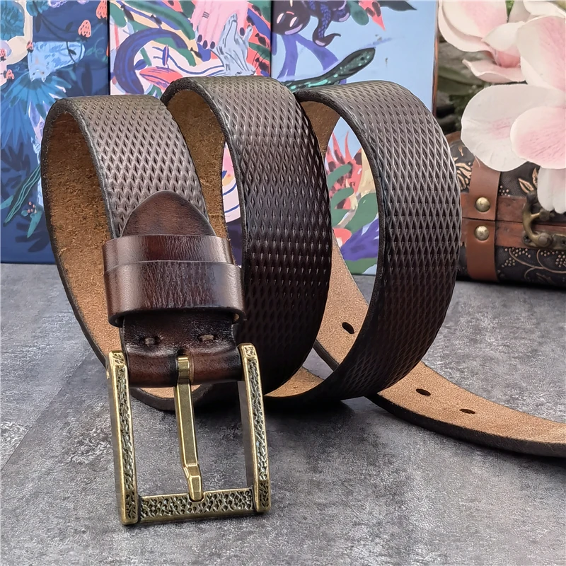 Heavy Solid Brass Belt Buckle For Men Belt Vintage Belt Buckle 40mm Leather Craft Diy Retro Cowboy Buckle Belt Men BK0547