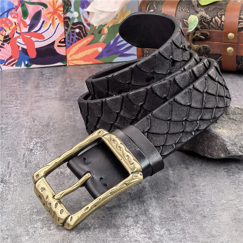 Heavy Solid Brass Belt Buckle For Men Belt Vintage Belt Buckle 40mm Leather Craft Diy Retro Cowboy Buckle Belt Men BK0547