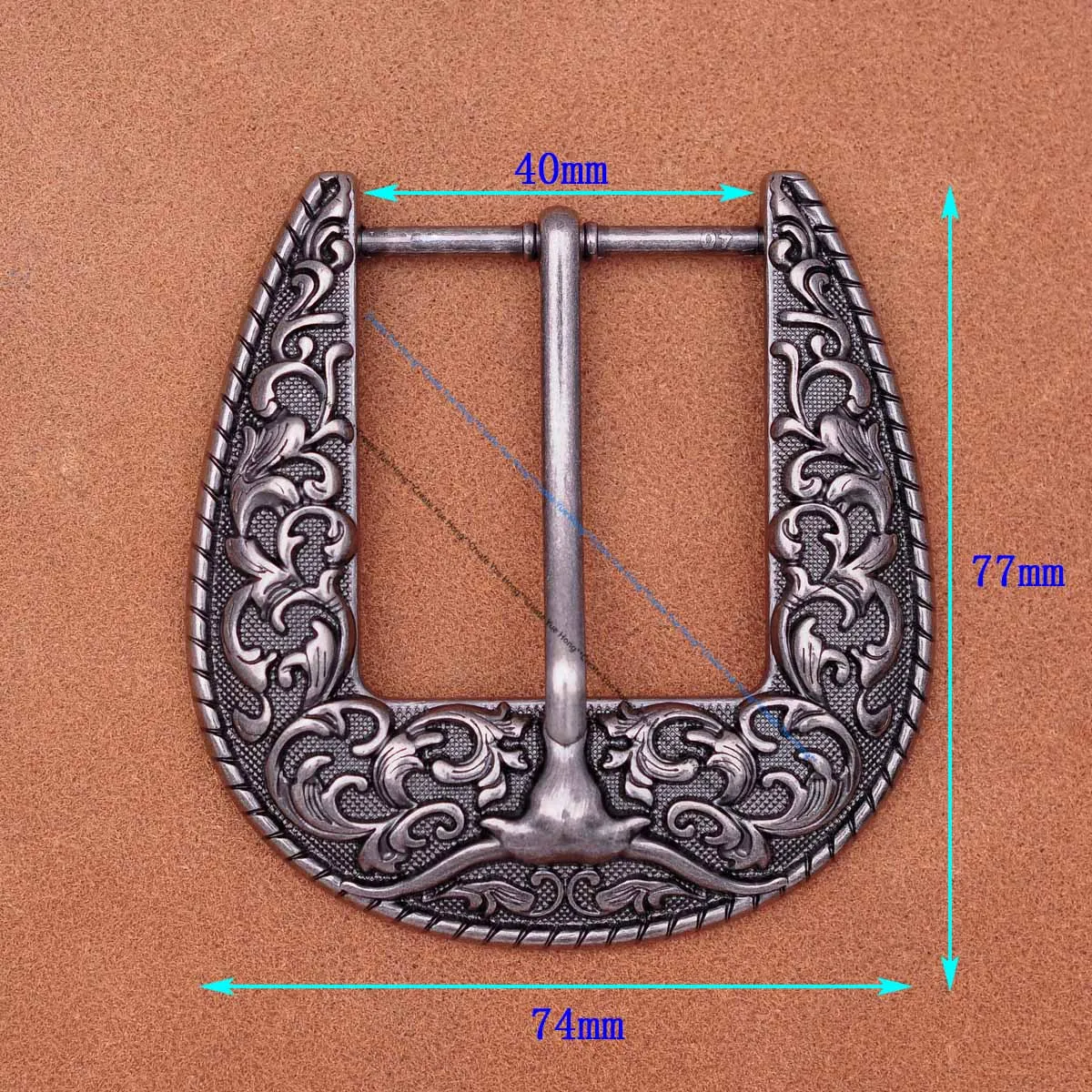 Heavy Strong Antique Silver Floral Western Cowboy Longhorn Bull SKull Rodeo Three Piece Set Belt Buckle Unisex Fits 40mm Strap