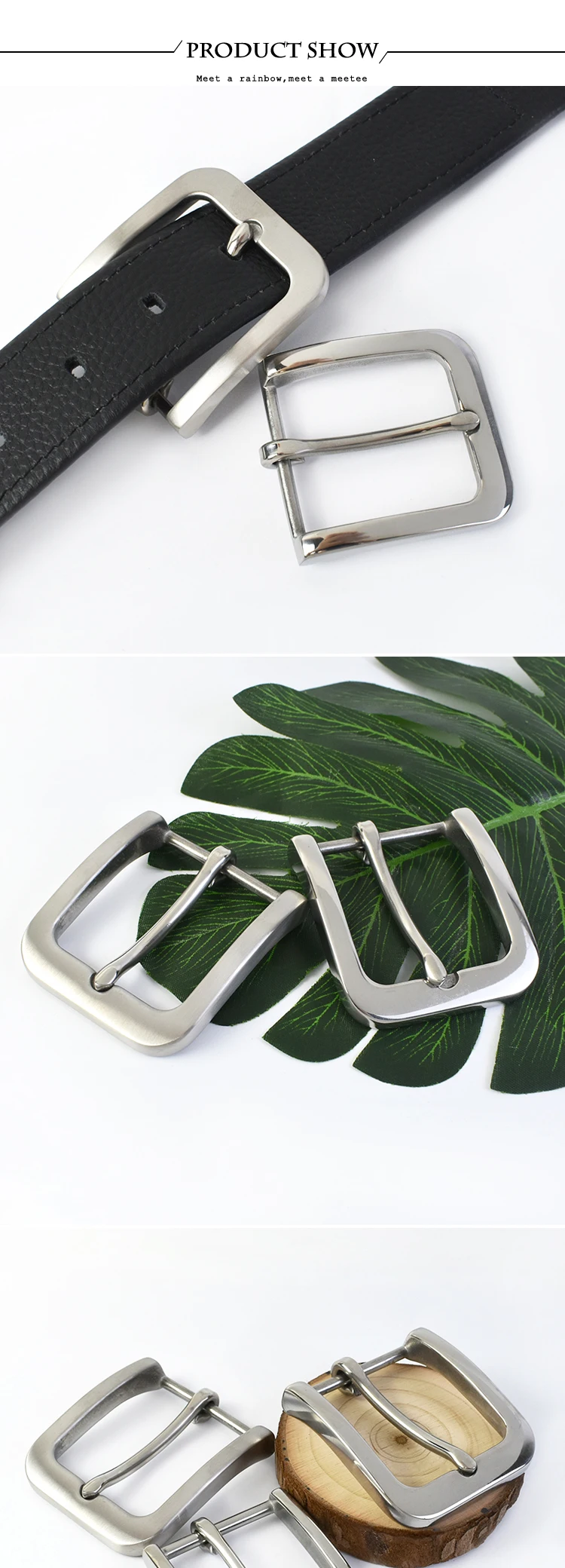 Deepeel 35/40mm Stainless Steel Belt Buckle for 33/38cm Leather Belts Men Jeans Pin Adjust Clasp Waistband Head DIY Accessories