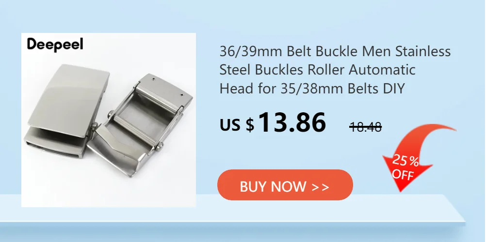 Deepeel 35/40mm Stainless Steel Belt Buckle for 33/38cm Leather Belts Men Jeans Pin Adjust Clasp Waistband Head DIY Accessories