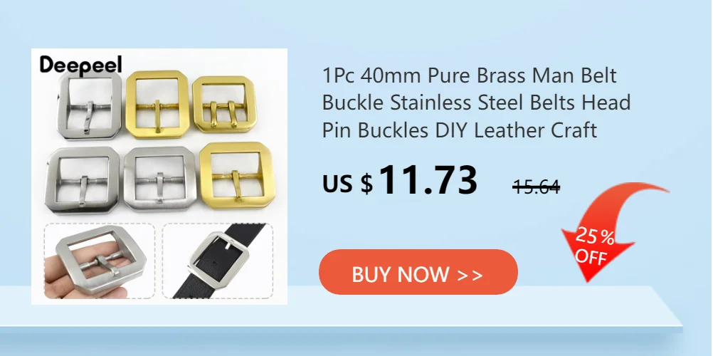 Deepeel 35/40mm Stainless Steel Belt Buckle for 33/38cm Leather Belts Men Jeans Pin Adjust Clasp Waistband Head DIY Accessories