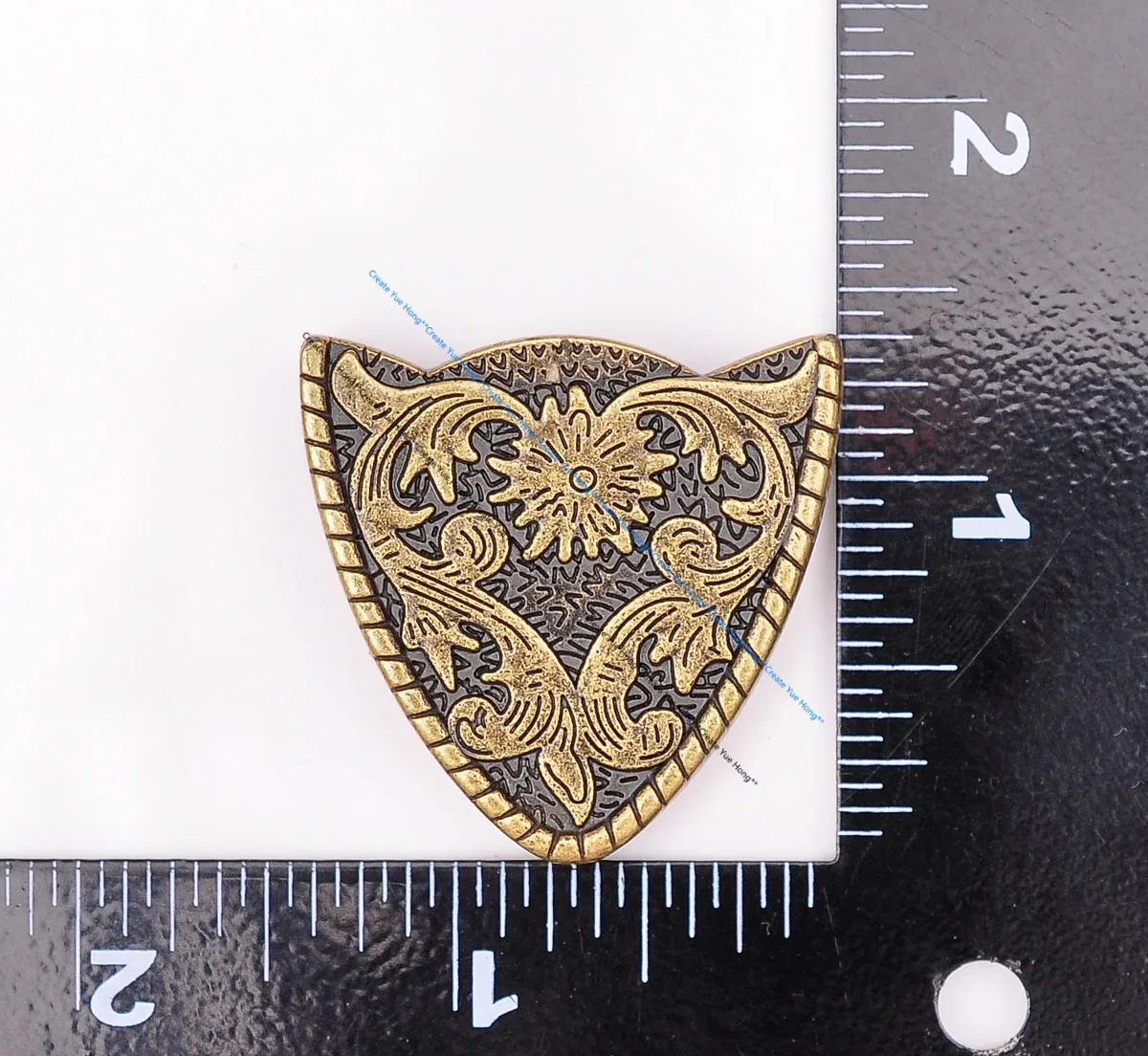 Antique Brass Floral Rope Side Rodeo Western Cowboy Three Piece Set Leathercraft Belt Buckle Unisex 1 1/2"