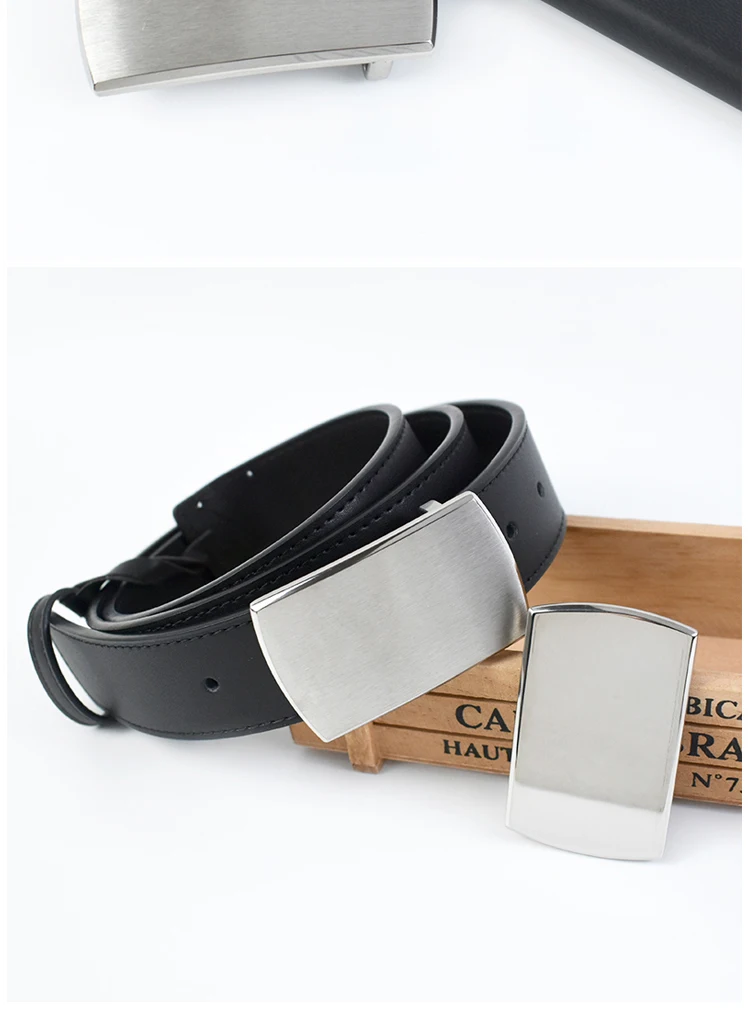 Deepeel 40mm Pure Stainless Steel Belt Buckles Smooth Buckle Canvas Belts for Men Leisure DIY Leather Craft Jeans Accessories