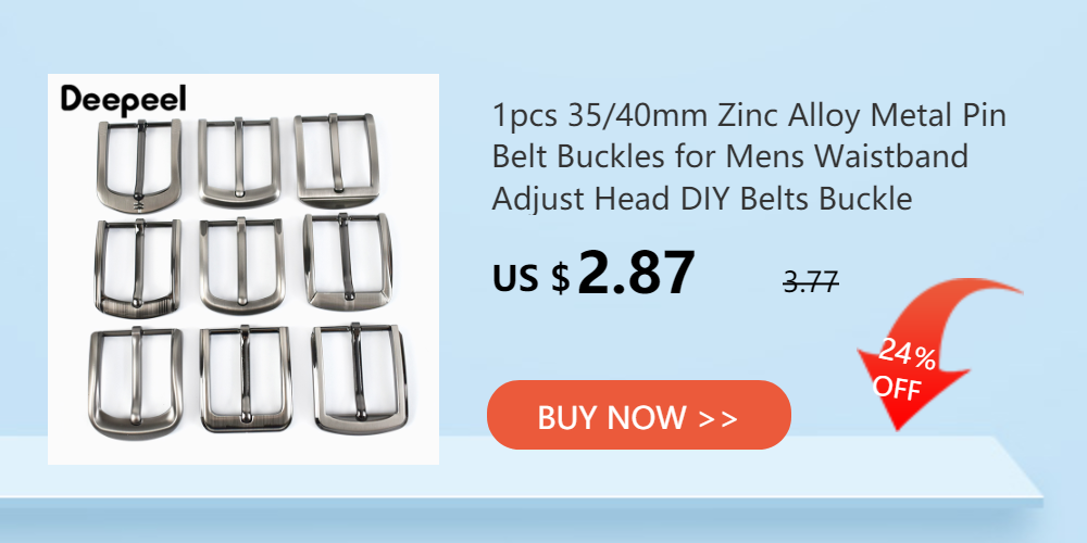 Deepeel 40mm Pure Brass Belt Buckles Men Pin Buckle Stainless Steel Belts Head DIY Leather Craft Accessory for 38-39mm Waistband