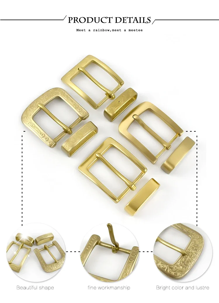 1Pc Deepeel 40mm Brass Belt Buckles Single Pin Buckle for Waistband Bags Strap Garment Leather Craft Replacement Accessories