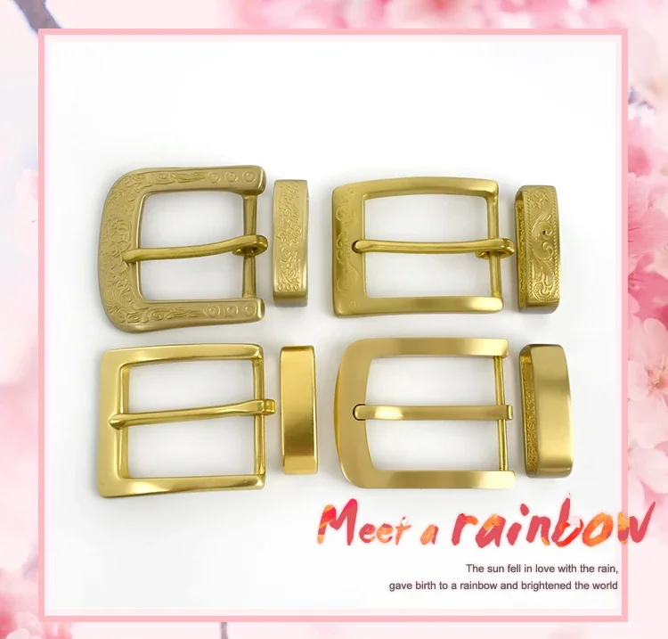 1Pc Deepeel 40mm Brass Belt Buckles Single Pin Buckle for Waistband Bags Strap Garment Leather Craft Replacement Accessories