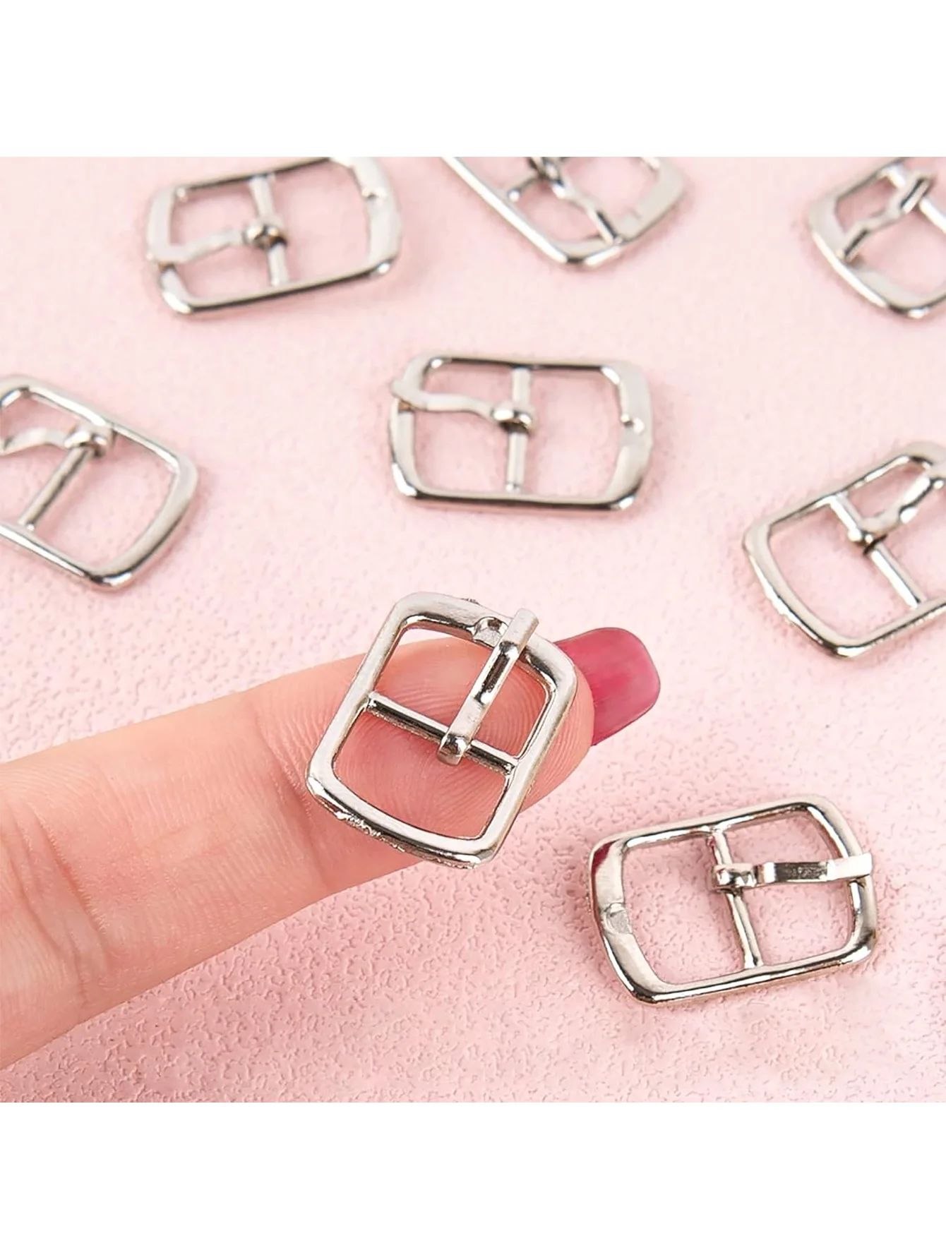 10PCS Fashion Metal Single Prong Pin Buckles Adjustable Roller Slide Hardware for Shoes Bags Leather Belts Multi-Purpose Roller