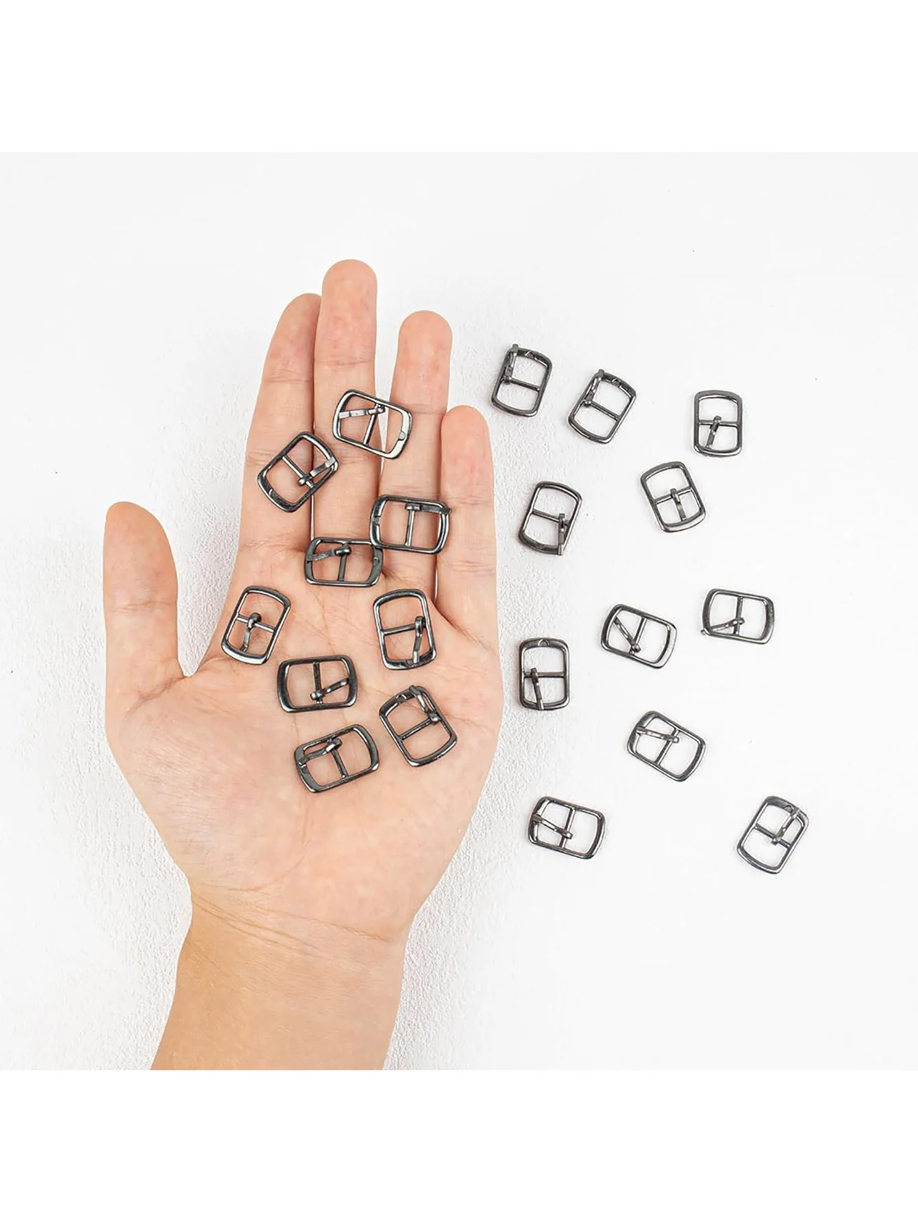 10PCS Fashion Metal Single Prong Pin Buckles Adjustable Roller Slide Hardware for Shoes Bags Leather Belts Multi-Purpose Roller
