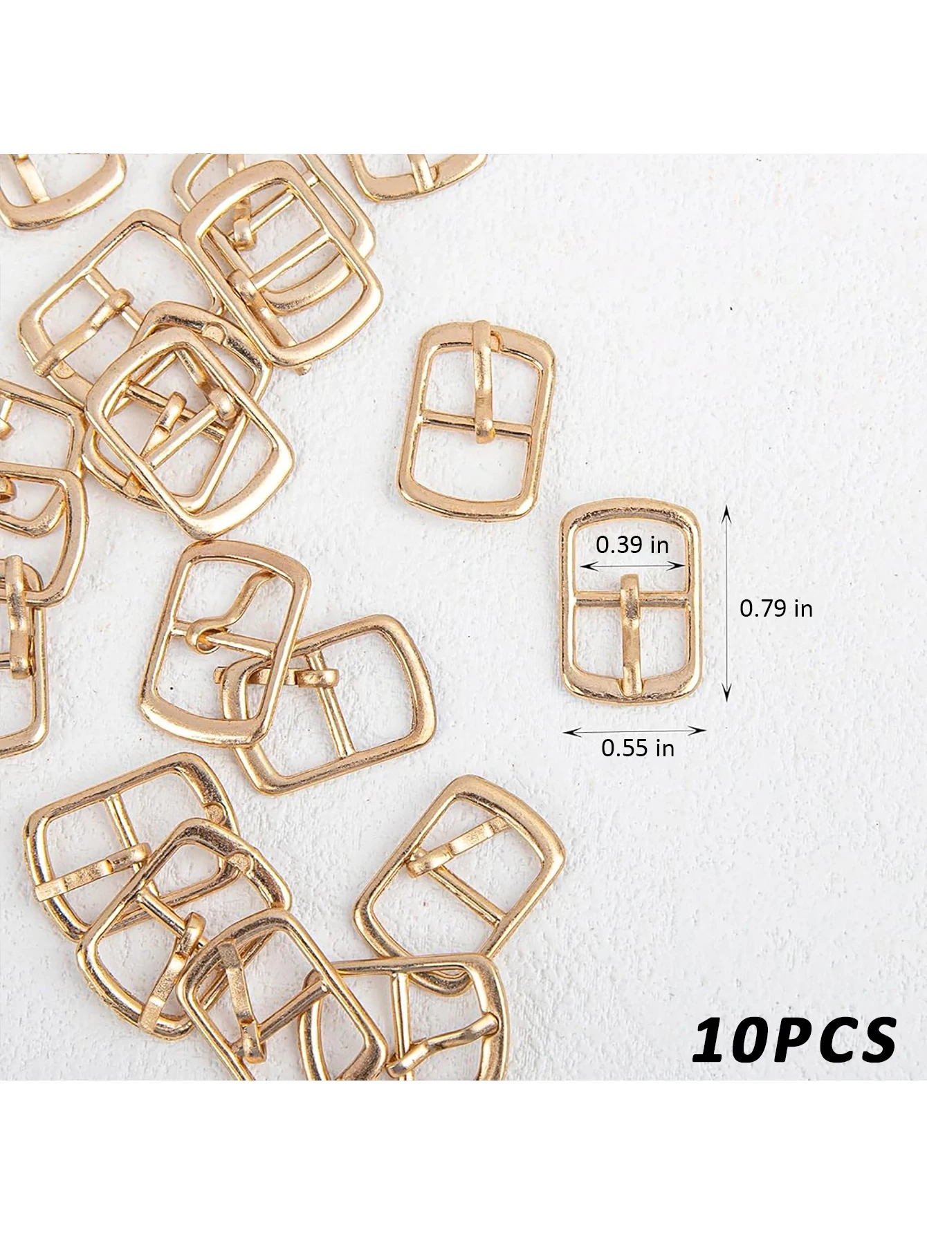 10PCS Fashion Metal Single Prong Pin Buckles Adjustable Roller Slide Hardware for Shoes Bags Leather Belts Multi-Purpose Roller