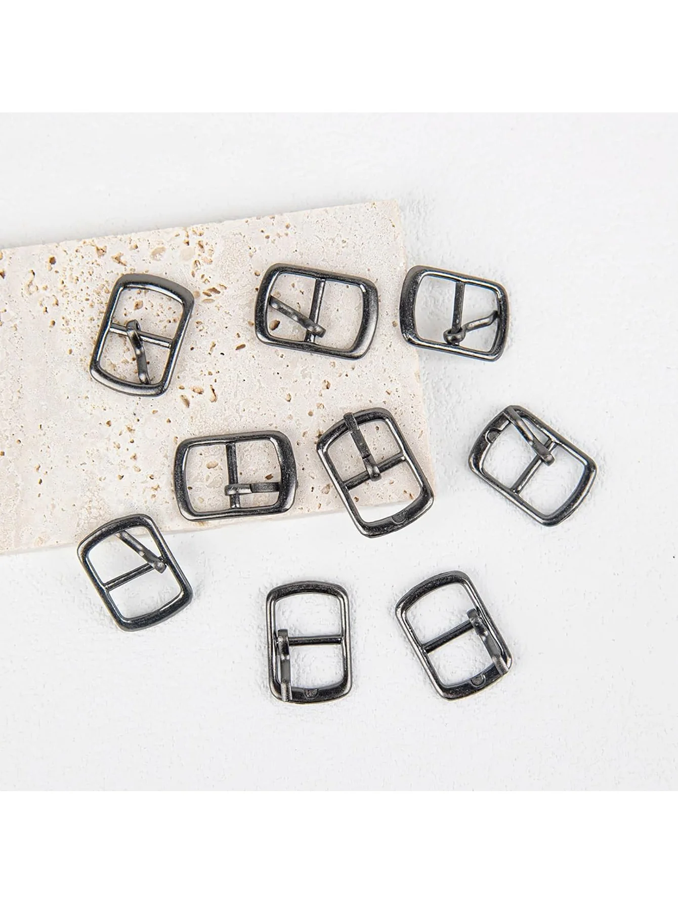 10PCS Fashion Metal Single Prong Pin Buckles Adjustable Roller Slide Hardware for Shoes Bags Leather Belts Multi-Purpose Roller