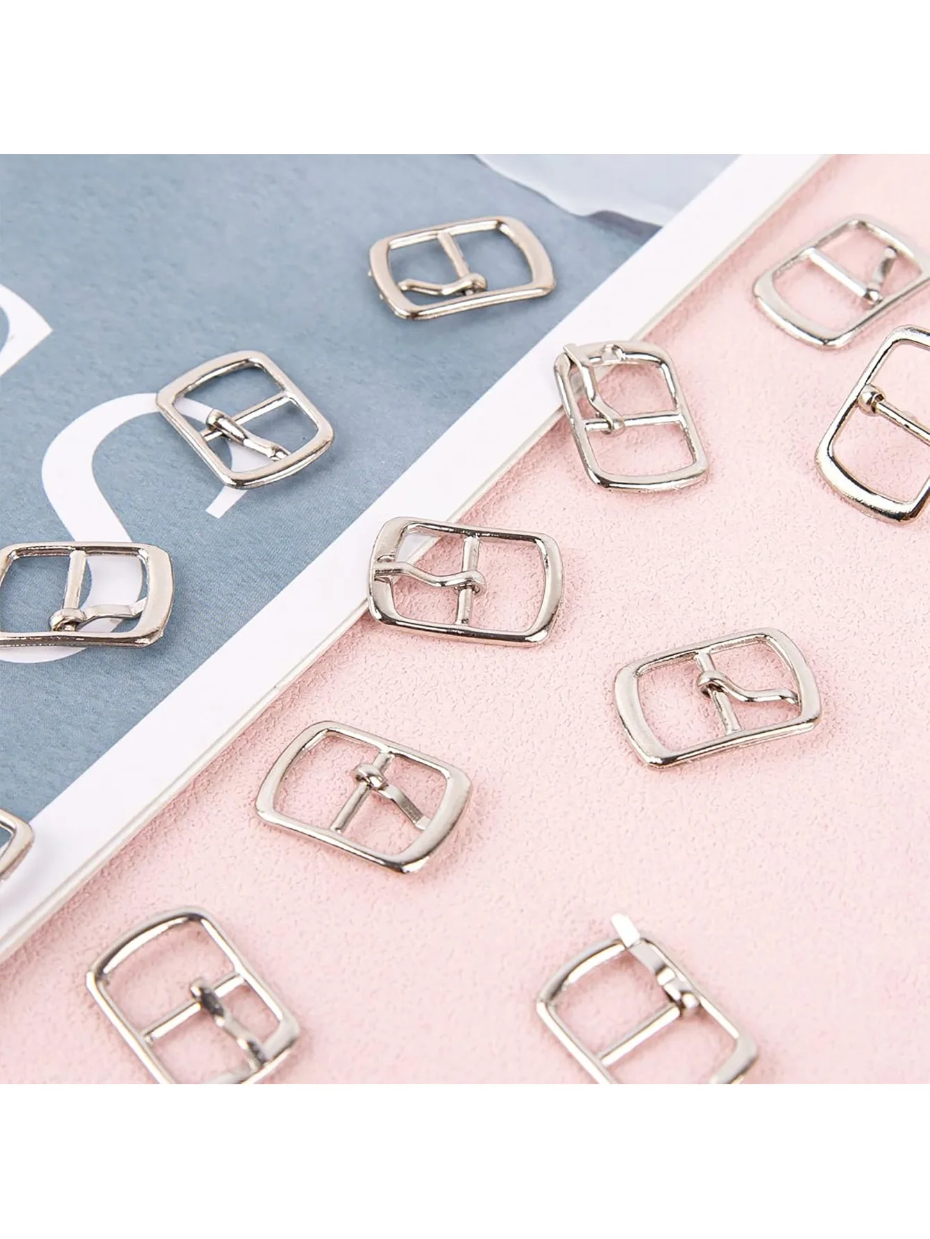 10PCS Fashion Metal Single Prong Pin Buckles Adjustable Roller Slide Hardware for Shoes Bags Leather Belts Multi-Purpose Roller