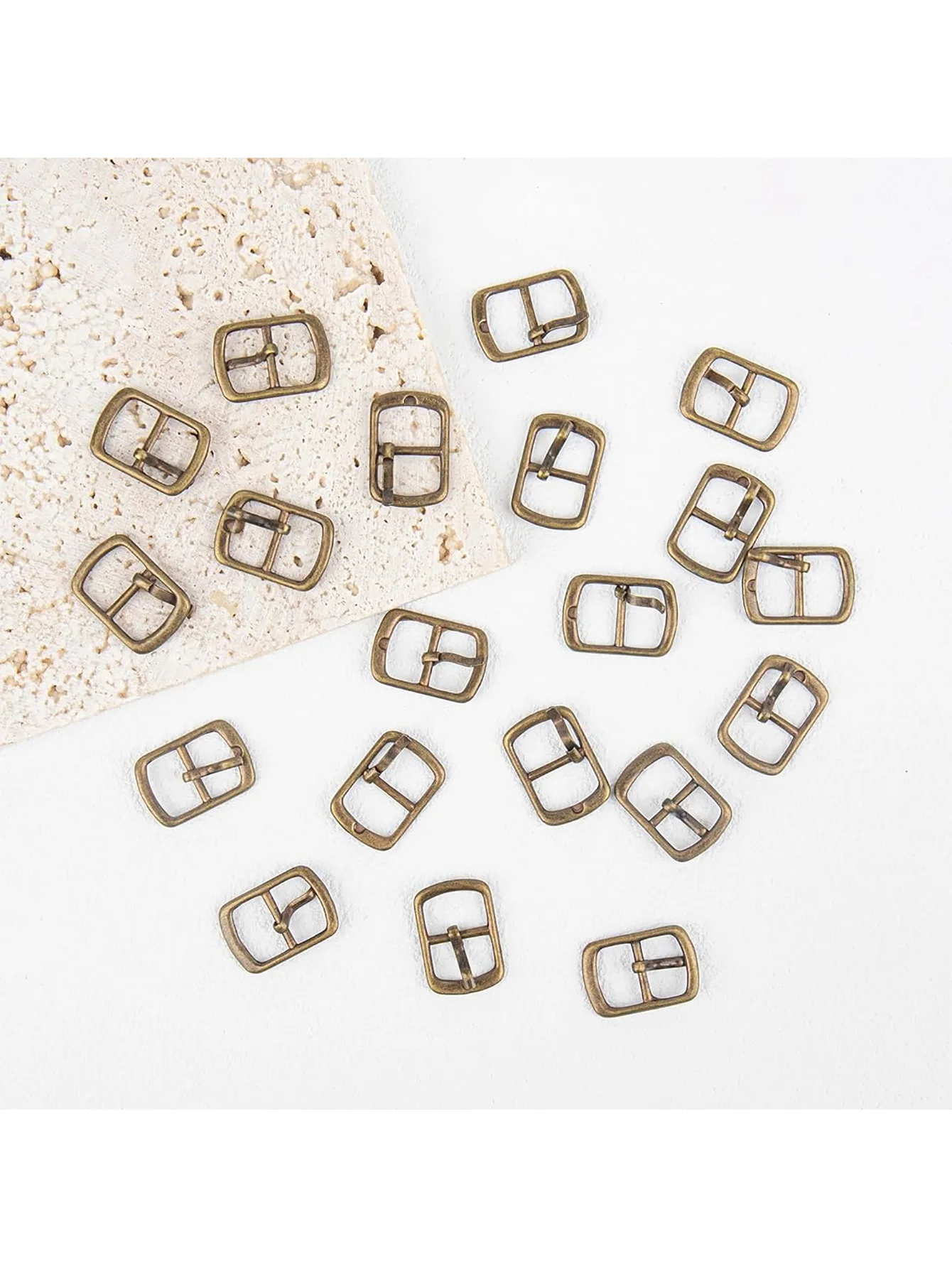 10PCS Fashion Metal Single Prong Pin Buckles Adjustable Roller Slide Hardware for Shoes Bags Leather Belts Multi-Purpose Roller