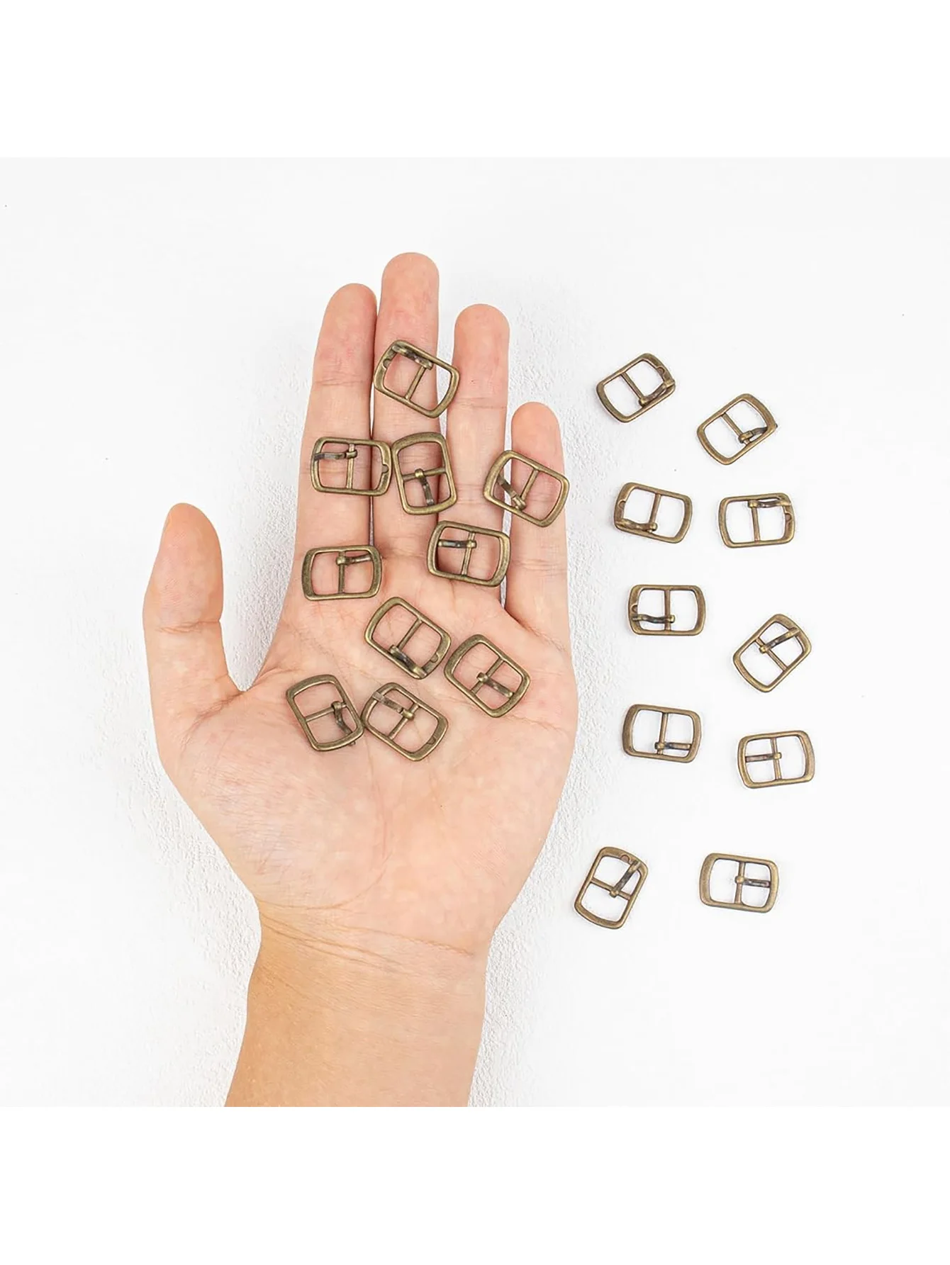 10PCS Fashion Metal Single Prong Pin Buckles Adjustable Roller Slide Hardware for Shoes Bags Leather Belts Multi-Purpose Roller