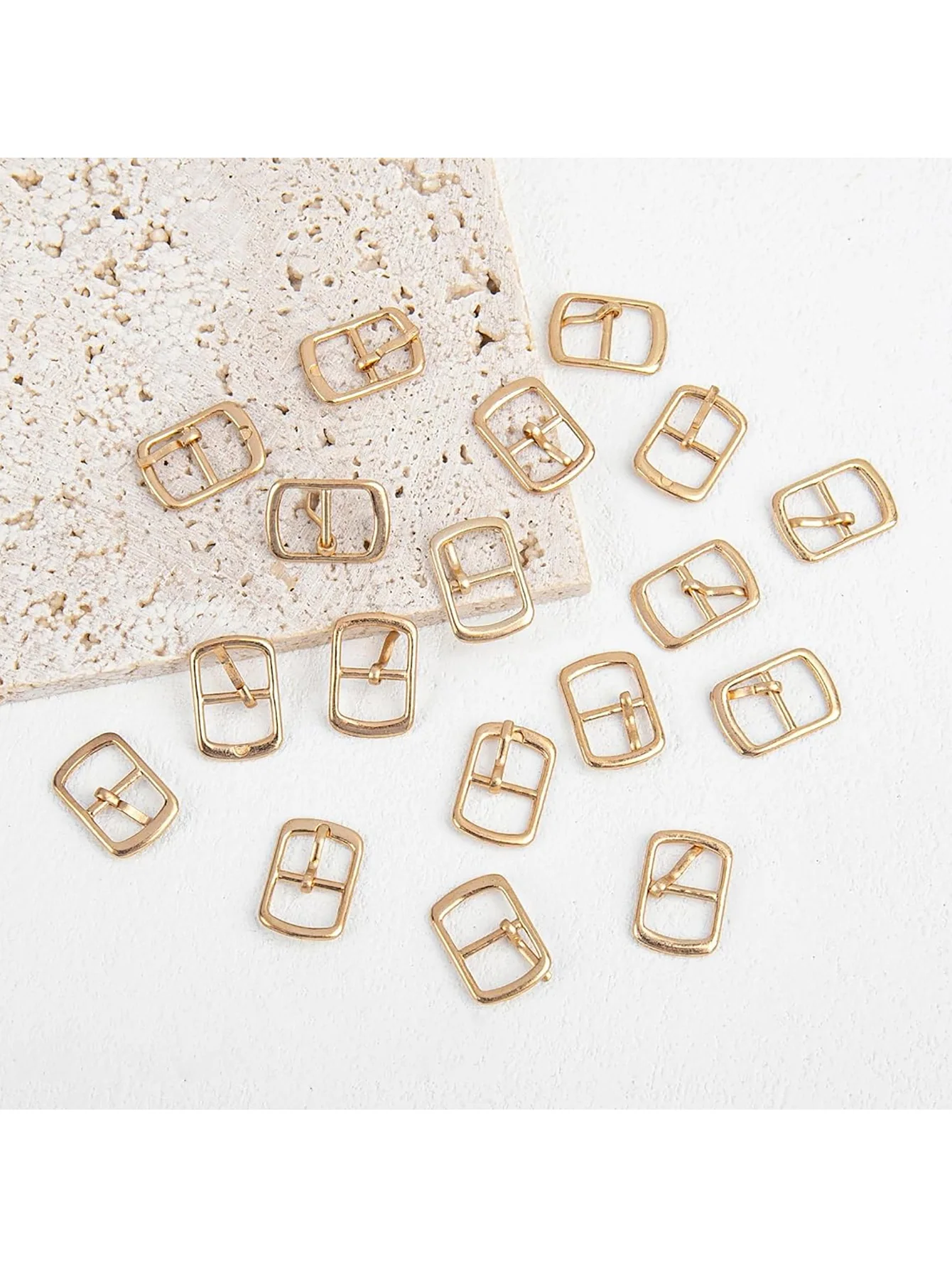 10PCS Fashion Metal Single Prong Pin Buckles Adjustable Roller Slide Hardware for Shoes Bags Leather Belts Multi-Purpose Roller