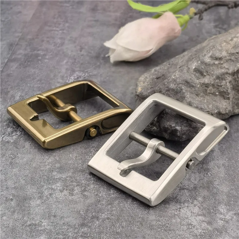 Luxury Carving Solid Brass Belt Buckle For Men Belt Stainless Steel Belt Buckle 40mm DIY Leather Craft Man Buckle Belt BK0002