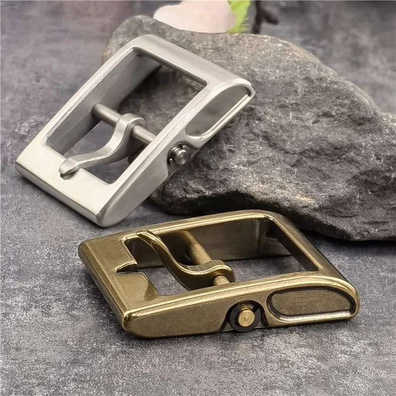 Luxury Carving Solid Brass Belt Buckle For Men Belt Stainless Steel Belt Buckle 40mm DIY Leather Craft Man Buckle Belt BK0002