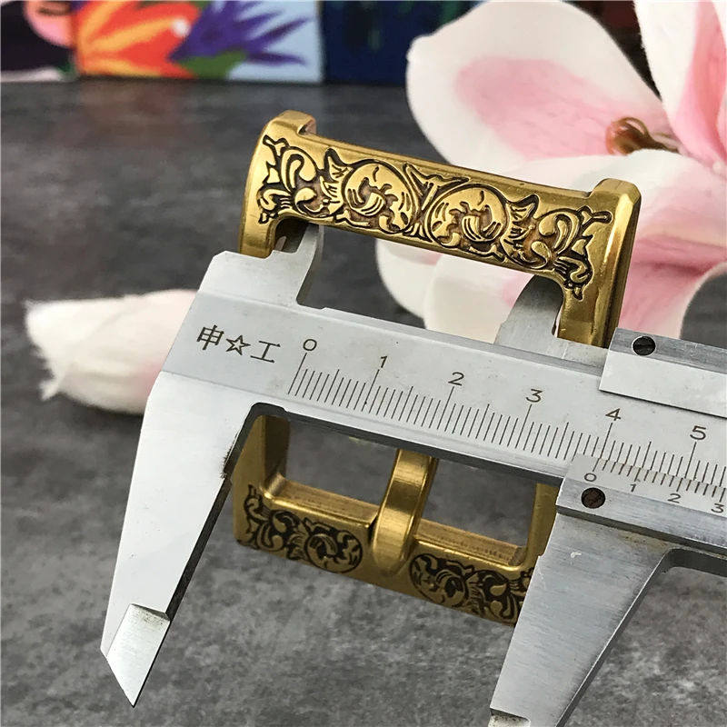 Luxury Carving Solid Brass Belt Buckle For Men Belt Stainless Steel Belt Buckle 40mm DIY Leather Craft Man Buckle Belt BK0002
