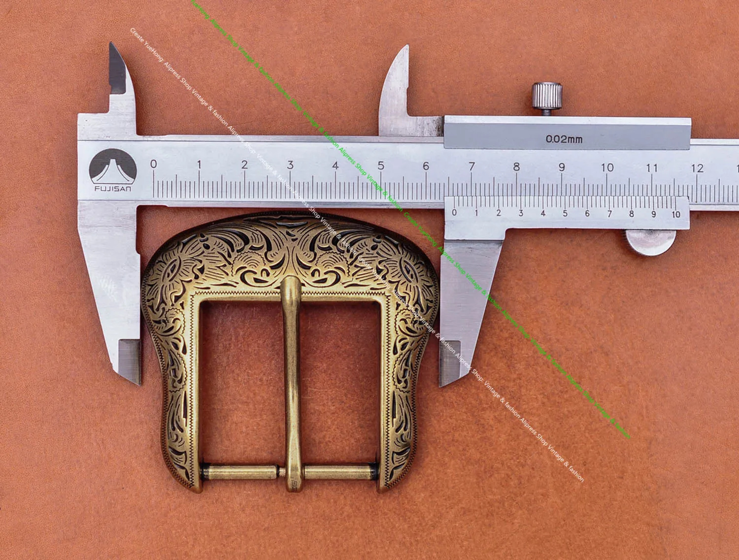 Brass Plated Western Cowboy Rodeo Flower Craved Men Leathercraft Accessories Belt Buckle 5 Pieces Set Unisex Fits 1 1/2" Strap