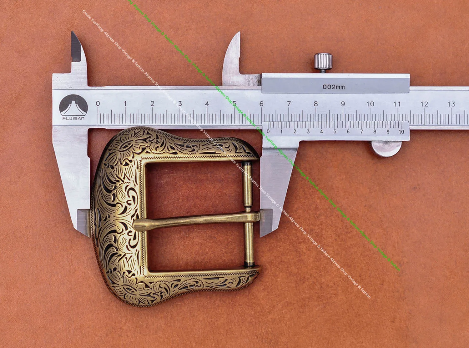 Brass Plated Western Cowboy Rodeo Flower Craved Men Leathercraft Accessories Belt Buckle 5 Pieces Set Unisex Fits 1 1/2" Strap