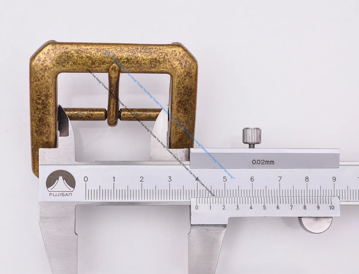 Strong Heavy Duty Sturdy Western Cowboy Sturdy Brass Rectangular Center Bar Pin Belt Buckle Replacement Fit 40mm Strap