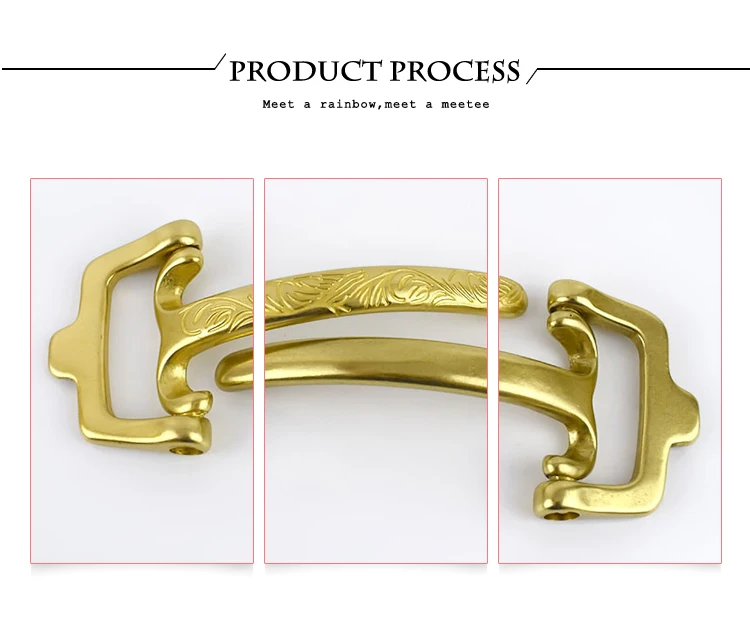 1Set 40mm Belt Buckle Solid Brass Man Belts Buckles Copper Cavalry Waistband Head for 38mm DIY Leather Crafts Accessories