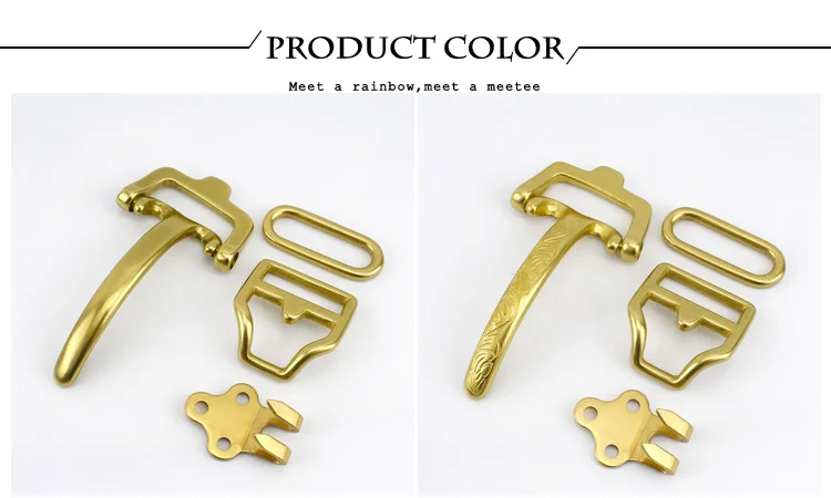 1Set 40mm Belt Buckle Solid Brass Man Belts Buckles Copper Cavalry Waistband Head for 38mm DIY Leather Crafts Accessories