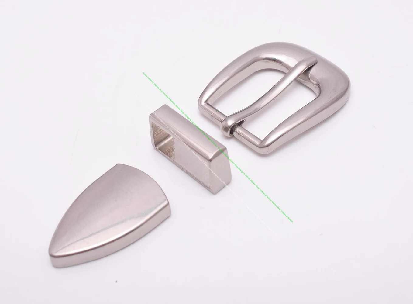 1 inch Silver Texas Southwest Cowboy Rodeo Single Prong End Bar Belt Buckle Loop and Tip Three Piece Set Leathercraft Buckle