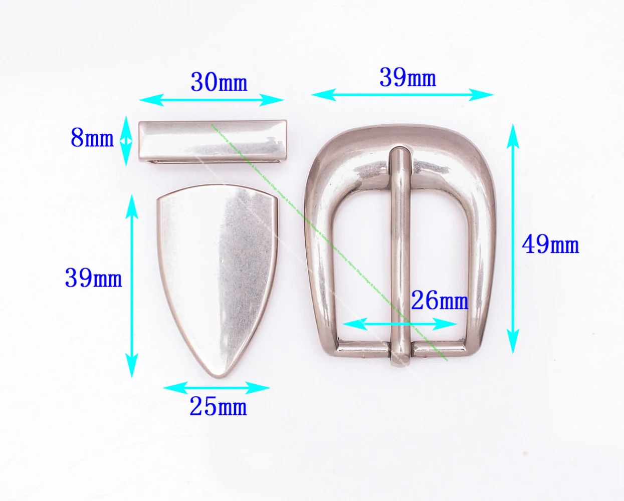 1 inch Silver Texas Southwest Cowboy Rodeo Single Prong End Bar Belt Buckle Loop and Tip Three Piece Set Leathercraft Buckle