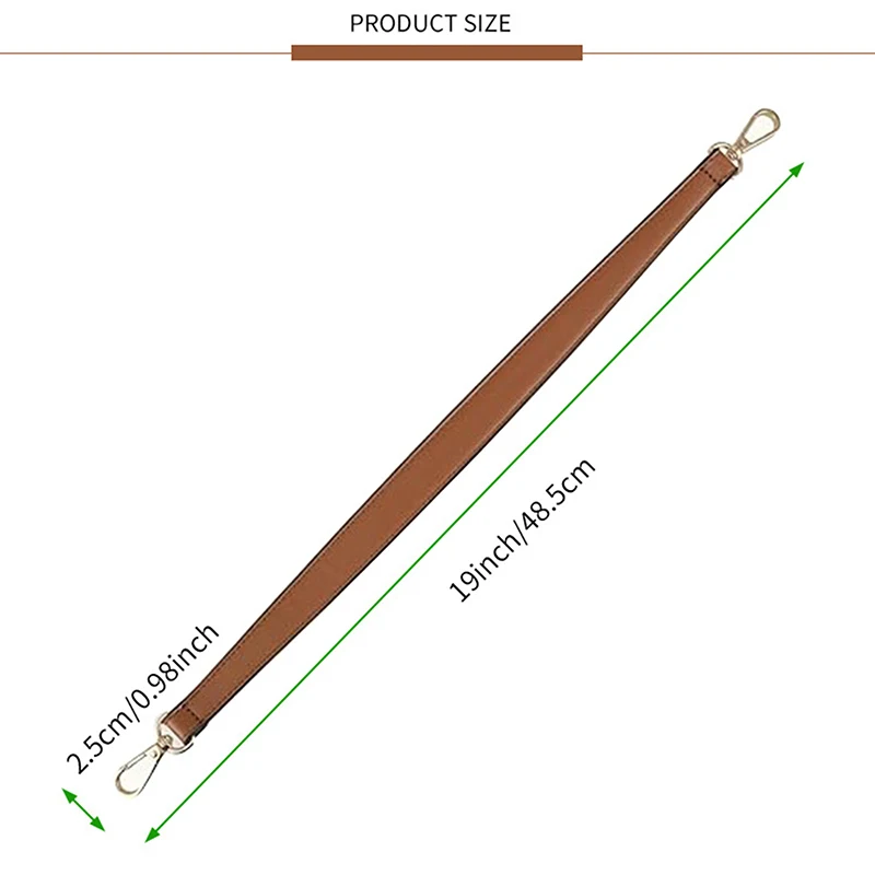 7 Colors PU Leather Bag Strap Handbags Handles For Handbag Short Bag Strap Purse Strap Golden Buckle Replacement Bag Belt Band