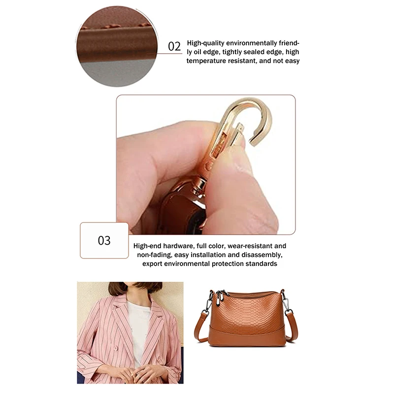 7 Colors PU Leather Bag Strap Handbags Handles For Handbag Short Bag Strap Purse Strap Golden Buckle Replacement Bag Belt Band