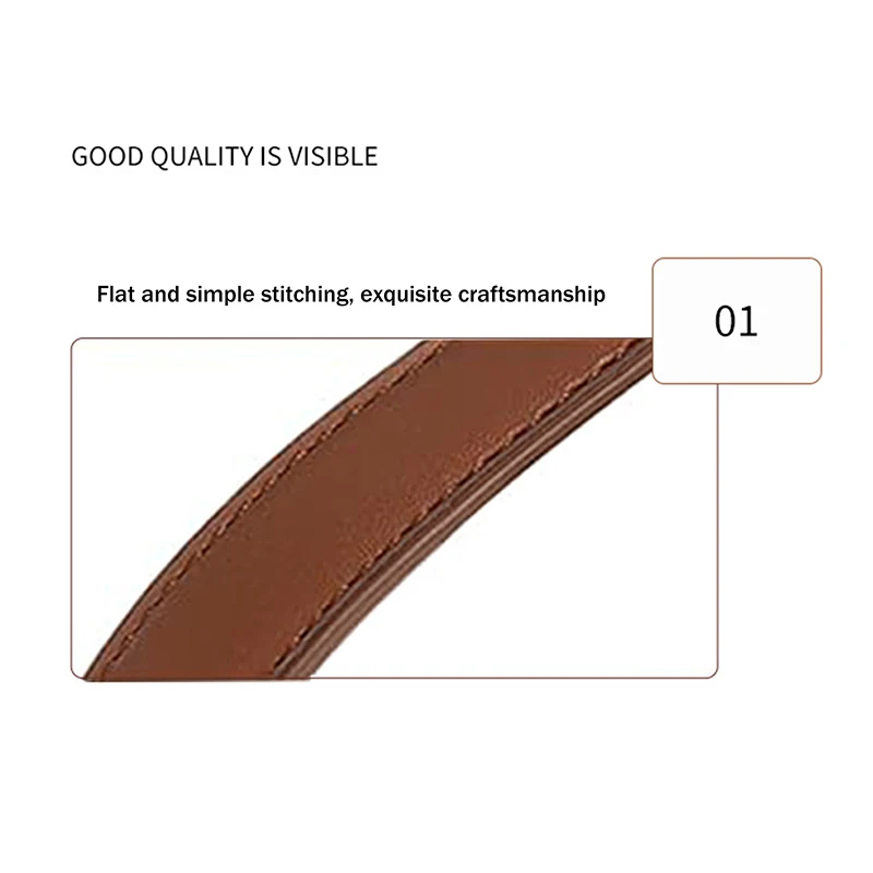 7 Colors PU Leather Bag Strap Handbags Handles For Handbag Short Bag Strap Purse Strap Golden Buckle Replacement Bag Belt Band
