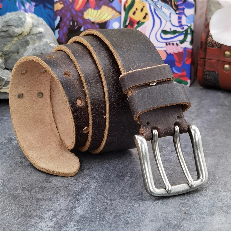 1PCS 40MM Double Pin Metal Belt Buckle Quality Leather Belt Craft Parts Cowboy Belt Buckle Western Belt Buckle For Men AK0049