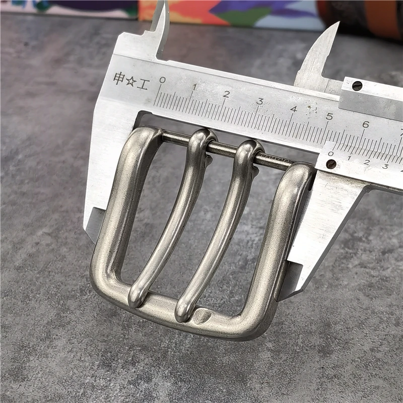 1PCS 40MM Double Pin Metal Belt Buckle Quality Leather Belt Craft Parts Cowboy Belt Buckle Western Belt Buckle For Men AK0049
