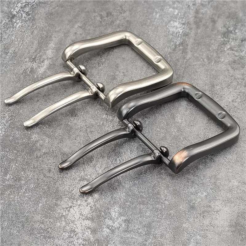 1PCS 40MM Double Pin Metal Belt Buckle Quality Leather Belt Craft Parts Cowboy Belt Buckle Western Belt Buckle For Men AK0049