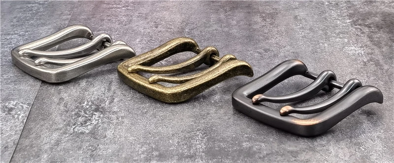 1PCS 40MM Double Pin Metal Belt Buckle Quality Leather Belt Craft Parts Cowboy Belt Buckle Western Belt Buckle For Men AK0049