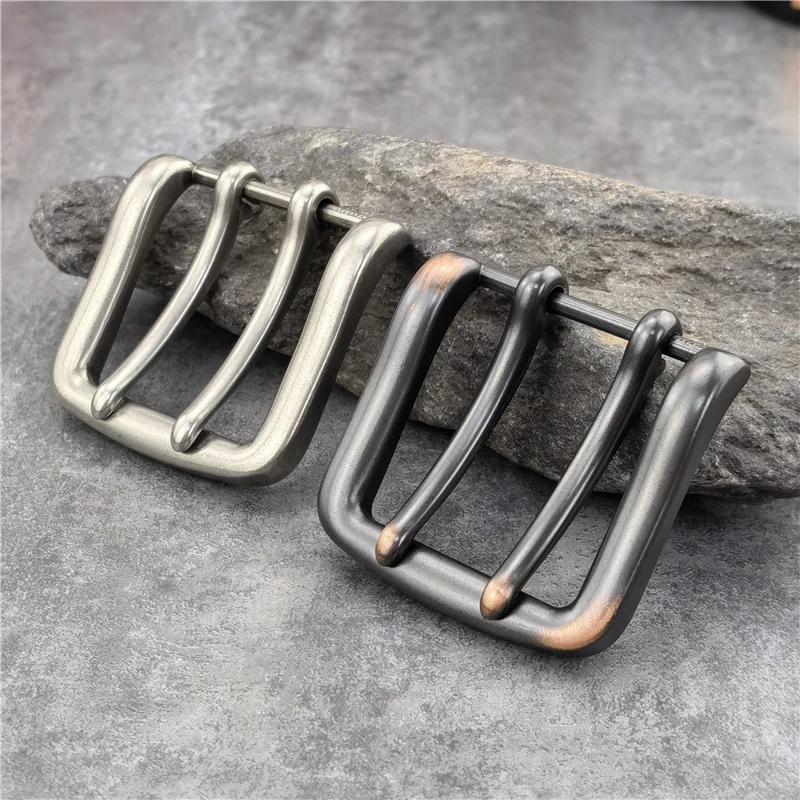 1PCS 40MM Double Pin Metal Belt Buckle Quality Leather Belt Craft Parts Cowboy Belt Buckle Western Belt Buckle For Men AK0049