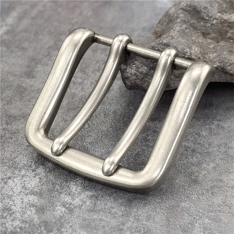 1PCS 40MM Double Pin Metal Belt Buckle Quality Leather Belt Craft Parts Cowboy Belt Buckle Western Belt Buckle For Men AK0049
