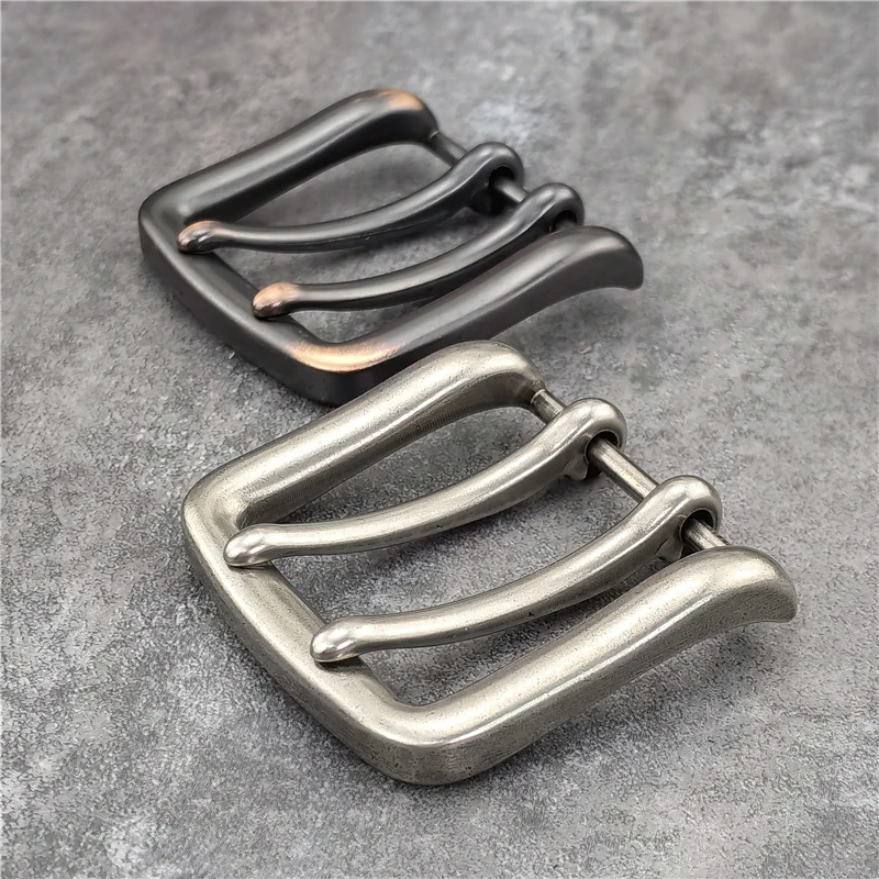 1PCS 40MM Double Pin Metal Belt Buckle Quality Leather Belt Craft Parts Cowboy Belt Buckle Western Belt Buckle For Men AK0049