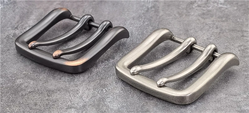 1PCS 40MM Double Pin Metal Belt Buckle Quality Leather Belt Craft Parts Cowboy Belt Buckle Western Belt Buckle For Men AK0049