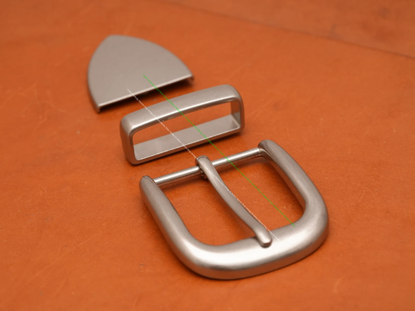 38Mm Quanlity Texas Men Cowboy Rodeo Single Prong End Bar Stainless Belt Buckle Loop and Tip 3 Piece Set Leathercraft Buckle