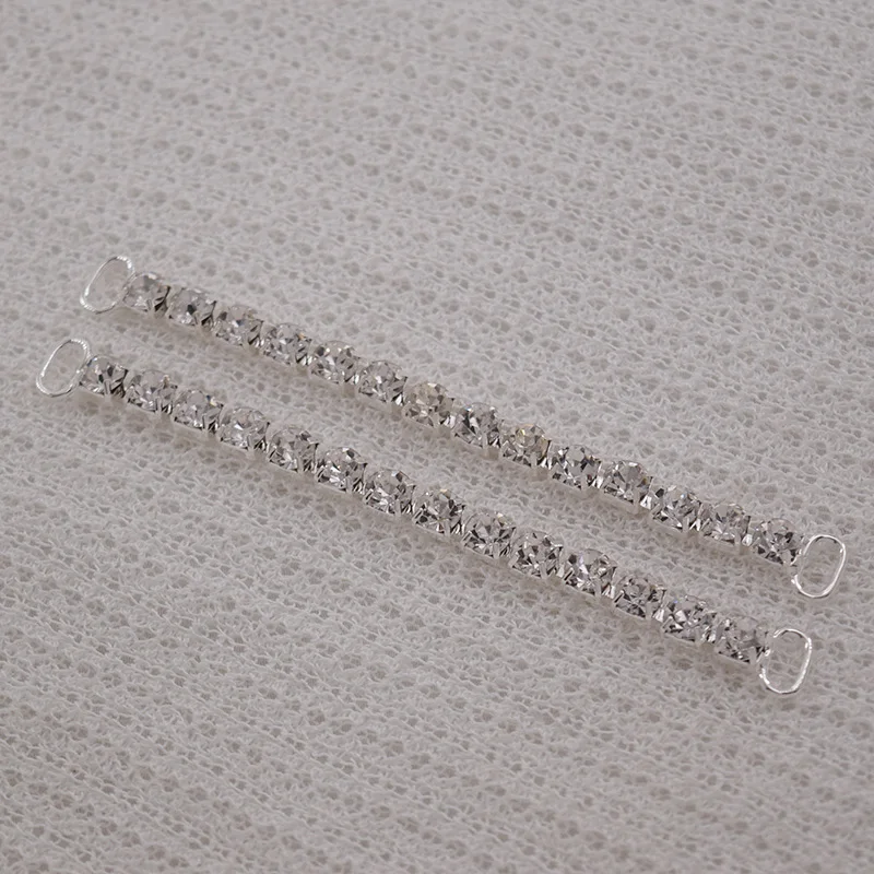 CuiEr 2pcs/lot DIY SS28 Rhinestone Crystal Bikini Women Beachwear Connectors Buckles Chain Clothing Decoration Buckle