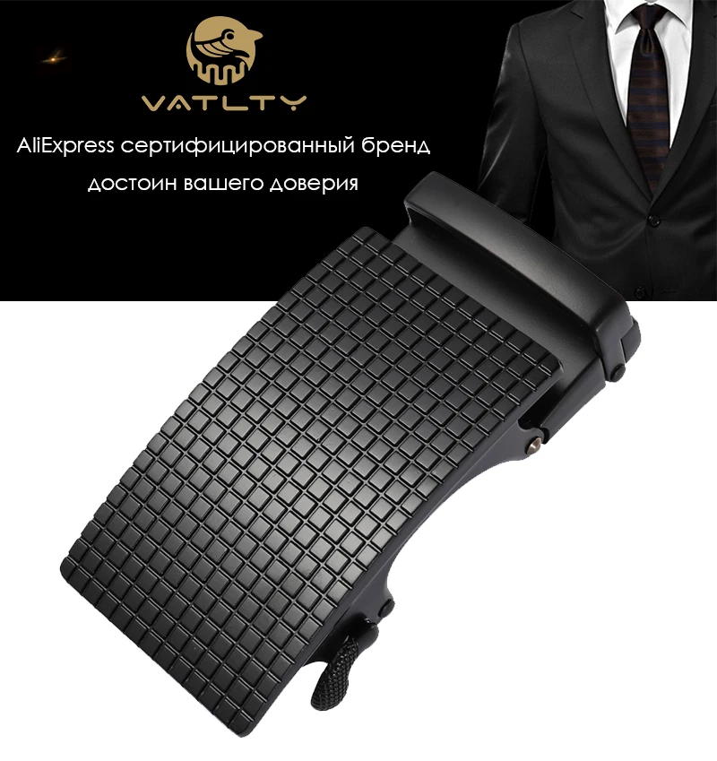 VATLTY Official Genuine Belt Buckle Men Zinc Alloy 36mm Automatic Buckle for 3.4cm to 3.5cm Non-porous Belt Male Accessories