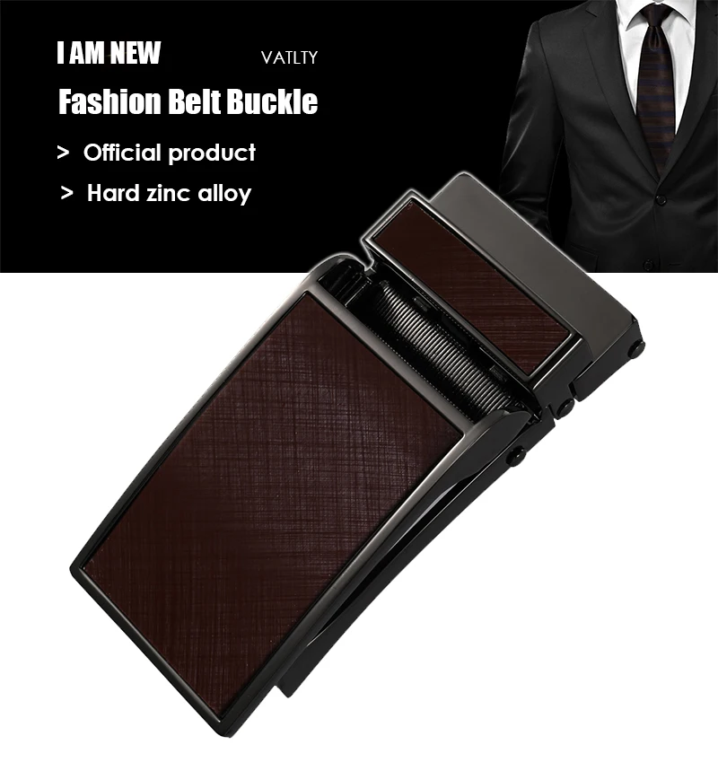 VATLTY 33mm Belt Buckle for Men Hard Alloy Fashion Trousers Automatic Buckle Non-porous Belt Buckle Male Gift