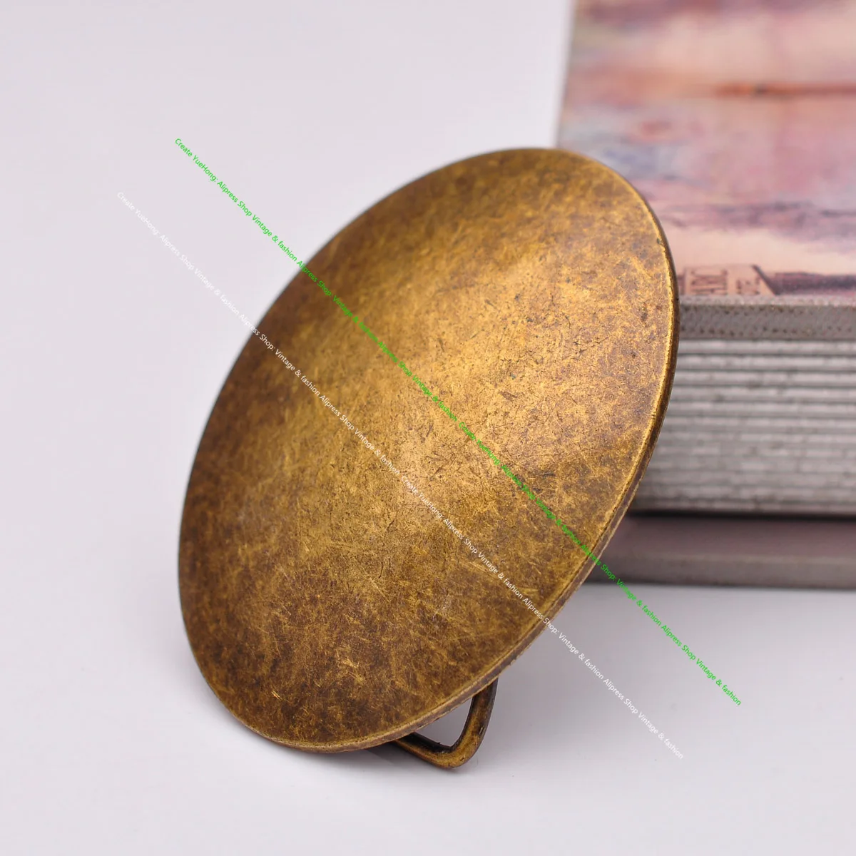 Strong Antique Brass Metal Oval Western Leathercraft Jeans Belt Buckle Replacement Fit 40mm