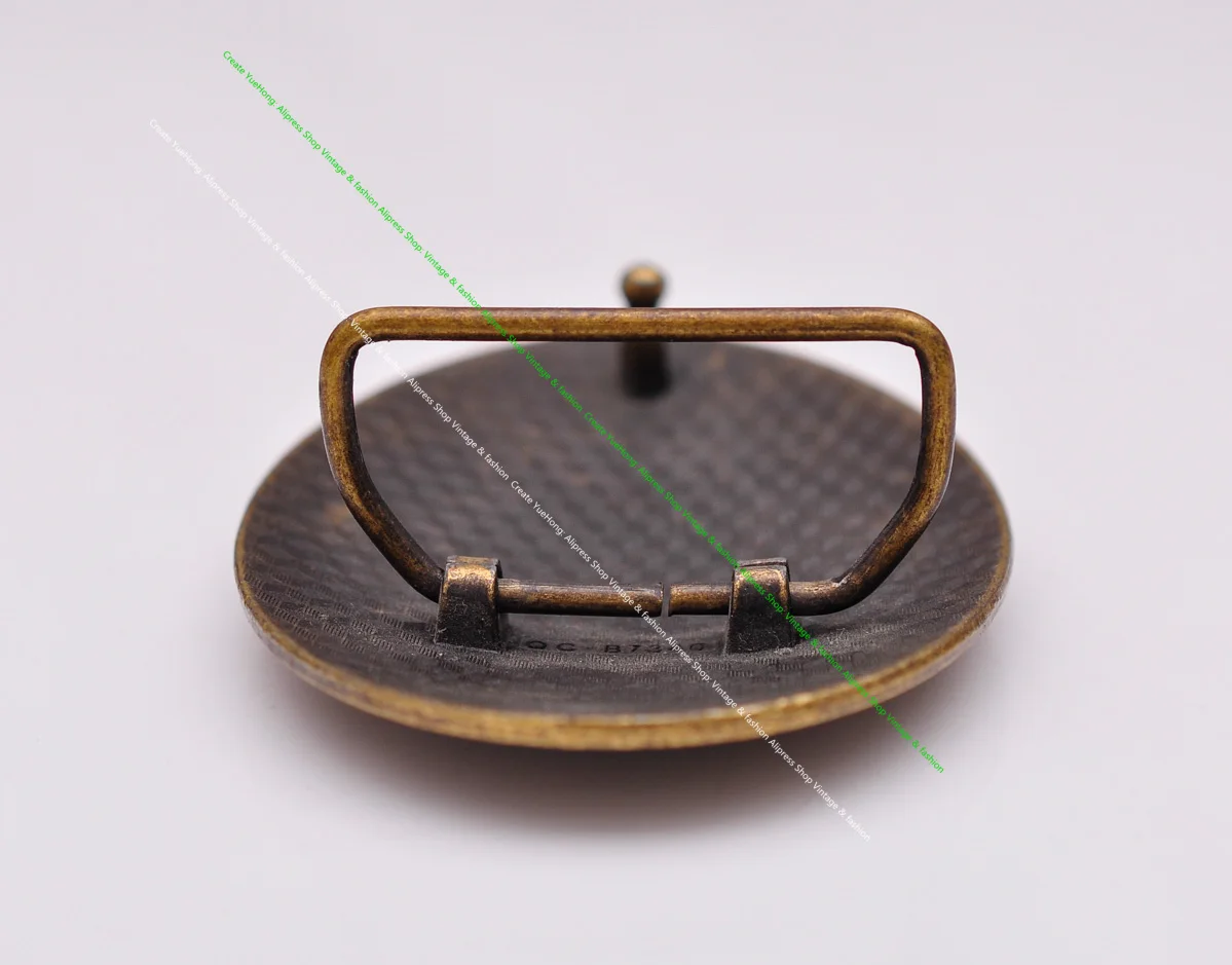 Strong Antique Brass Metal Oval Western Leathercraft Jeans Belt Buckle Replacement Fit 40mm