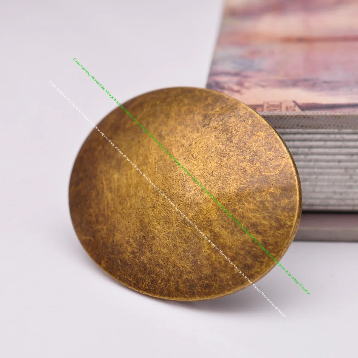 Strong Antique Brass Metal Oval Western Leathercraft Jeans Belt Buckle Replacement Fit 40mm